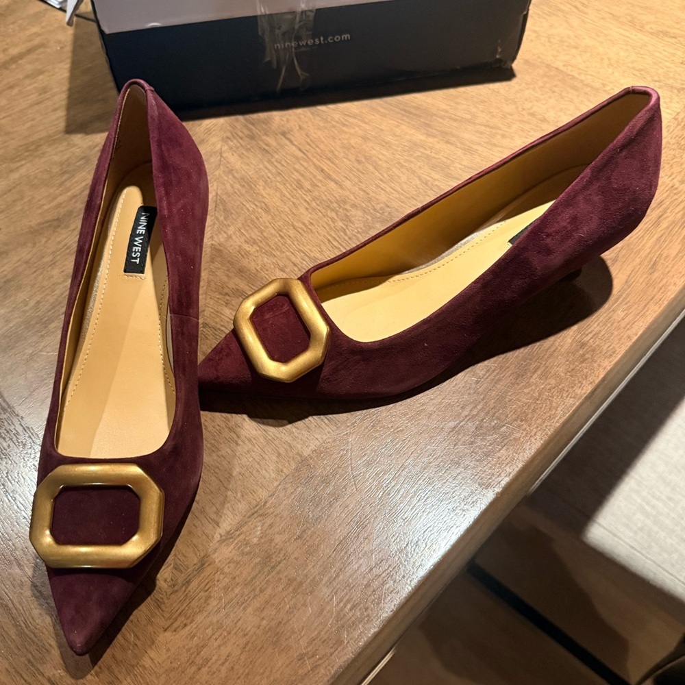Nine West Dark Red Propper Heels
